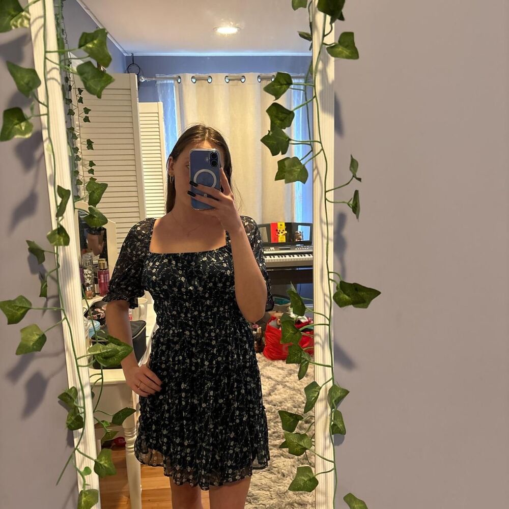 Trixxi Women's Navy and White Dress